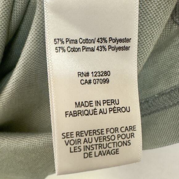 Travis Mathew Polo Shirt Mens Large Gray Performance Pima Cotton Blend Logo - Picture 7 of 12